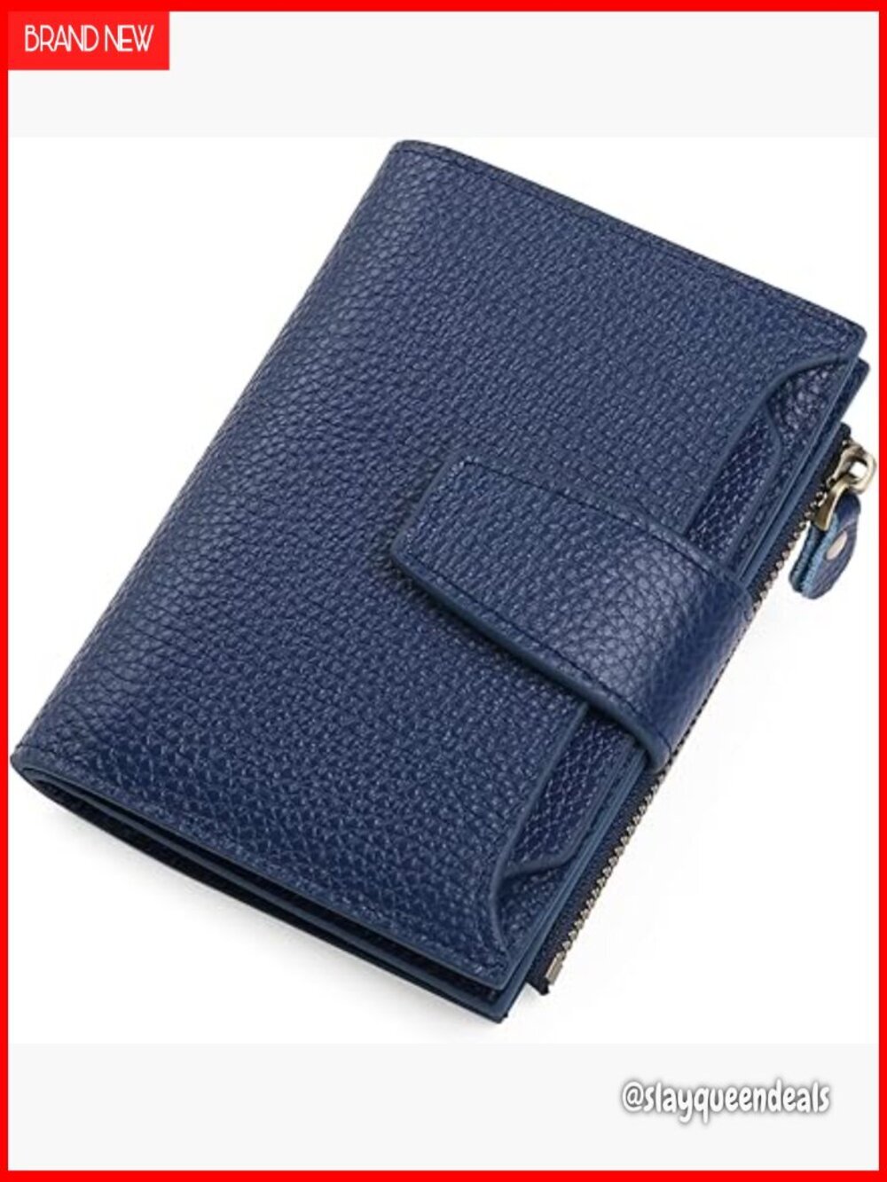 RFID Blocking Leather Wallet with Card Slots and Coin Pouch